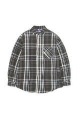 Flannel Plaid Field Shirt - Asphalt Gray (N26FG048)