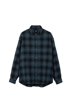 L/S Flannel Ombre Check Shirt - Aviator Navy Check (NR62630)