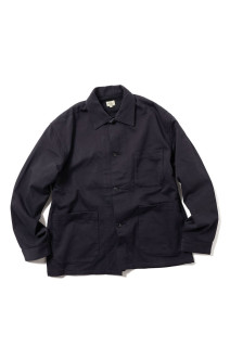 SUVIN COTTON PIQUE WORK JACKET - BLACK (GL16005)