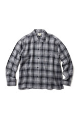 Super 120' WOOL CHECK OPENESHIRT - C.GRAY (GL29753)