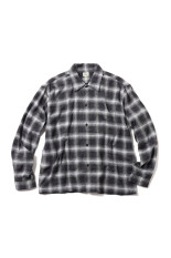 COTTON/SILK NEP CHECK OPEN SHIRT - BROWN (GL29754)
