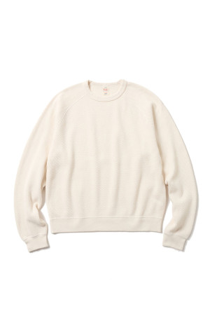 HEAVY THERMAL RAGLAN CREW NECK SHIRT - NATURAL (GL69771)