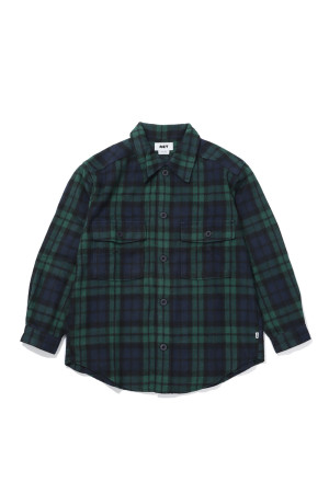 HEAVY WAIT FLANNEL SHIRTS JACKET - BLACK WATCH (ACY-26AW-002)