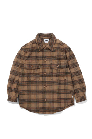 HEAVY WAIT FLANNEL SHIRTS JACKET - BROWN CHECK (ACY-26AW-002)