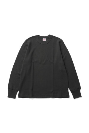 Thermal King Raschel Honeycomb Crewneck L/S - Fade Black (#52023)