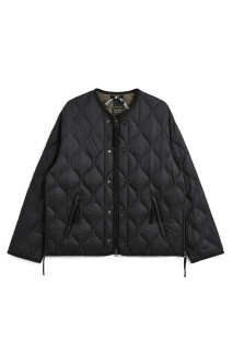 MILITARY M65 LINER W ZIP SHORT DOWN JACKET (SOFT SHELL) - BLACK (TAION-M65LSZBML-1SH)