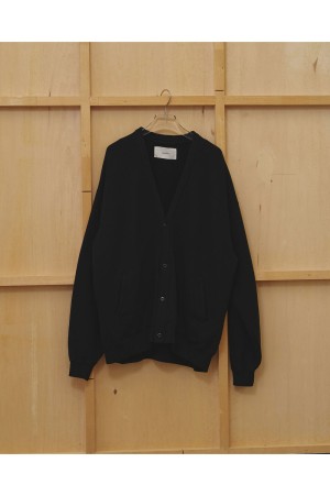 Cotton Brushed Cardigan - BLACK (12620609)