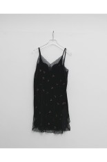Petit Flower Velour Tunic - BLACK (12620411)