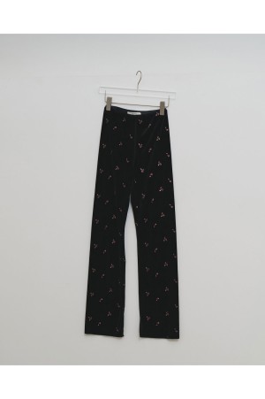 Petit Flower Velour Leggings - BLACK (12620721)