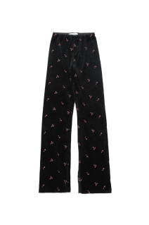 Petit Flower Velour Leggings - BLACK (12620721)