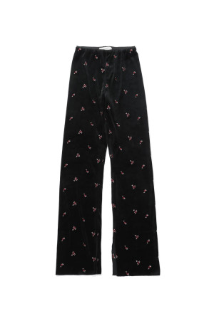 Petit Flower Velour Leggings - BLACK (12620721)
