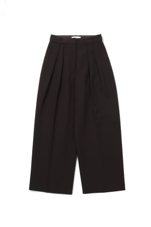 Bonding Wide Trousers - DARK BROWN (12620723)