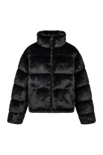 FAUX FUR DOWN JACKET - BLACK (BR26AW-O0016)