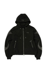 IRON STEEL FOCUS ZIP-UP HOODIE - BLACK (TC26SS3101)