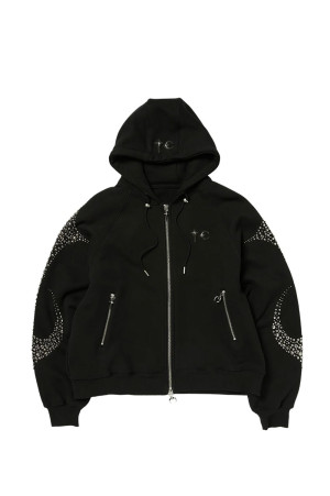 IRON STEEL FOCUS ZIP-UP HOODIE - BLACK (TC26SS3101)