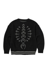 TC BONE KNIT CARDIGAN - BLACK (TC25KN2101)