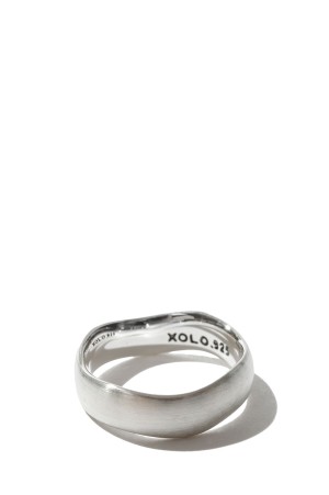 Wave Ring with Hair Line / Silver (XOR119)