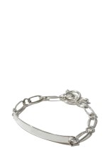ID Oval Mutual Link Bracelet -6mm- / Silver (XOB039-19)