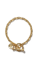 Solid Anchor Link Bracelet -4mm- / Gold (XOB107-19G)