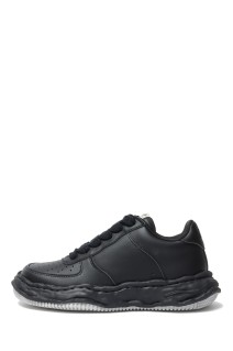 WAYNE/ Leather Low-Top / BLACK/BLACK (A07FW702)*