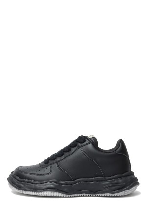 WAYNE/ Leather Low-Top / BLACK/BLACK (A07FW702)*