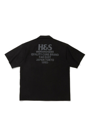 H&amp;SxChrome  8℃- S/S Shirt(26aw) / BLACK (HS-070126)
