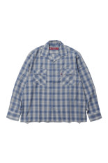 Ombre Check L/S Shirt(26aw) / BLUE (HS-070326)
