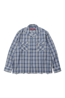 Ombre Check L/S Shirt(26aw) / BLUE (HS-070326)