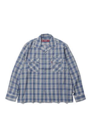 Ombre Check L/S Shirt(26aw) / BLUE (HS-070326)