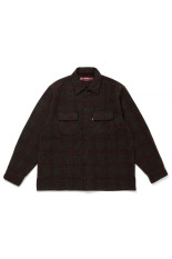 Wool CPO L/S Shirt(26aw) - BROWNxGRAY (HS-090626)