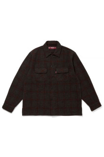 Wool CPO L/S Shirt(26aw) - BROWNxGRAY (HS-090626)