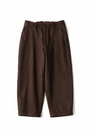 MELTON EASY TROUSERS / BROWN (D26AW-04012)