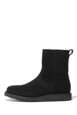 Suede Leather Side Zipper Boots - BLK (MDMGK001)
