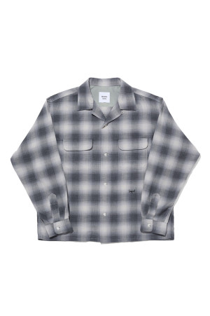 OPEN COLLAR SHIRT / BLACK (SQ-26AW-SH-01)
