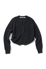Side-Tuck Knit Cardigan - GRAY (12603050905)