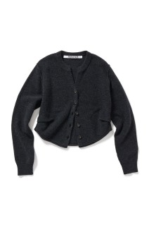 Side-Tuck Knit Cardigan - GRAY (12603050905)