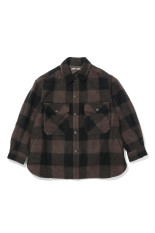 Wool CPO Shirt Jacket - BROWN x BLACK (26AW_40_1003AWSH01SW)