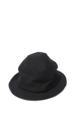 SHETLAND WOOL SERGE MOUNTAIN HAT - BLACK x GRAY (MYYY262023)