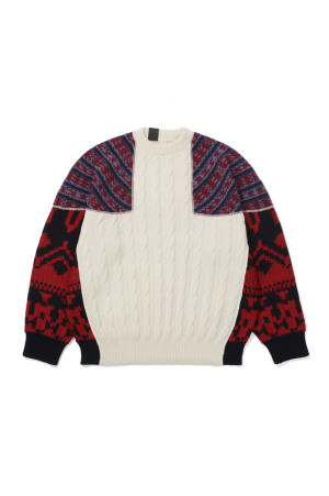 NORDIC PATTERN KNIT - IVORY (2262-KT20-030)