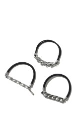 Chunky Chain Hair Ties(3-piece)-SILVER(hp04926)