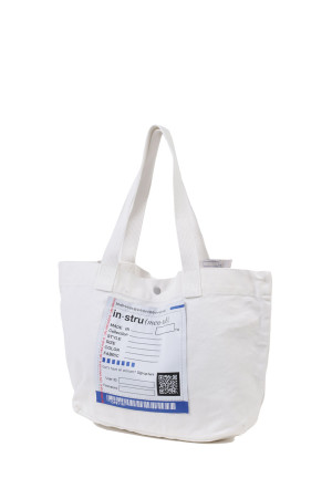 【in・stru(men-tal).】COTTON CANVAS TOTE BAG MINI-WHITE(I17BG702)