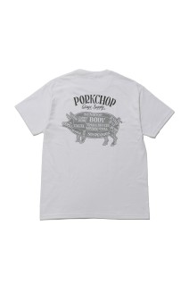 PORK BACK TEE / WHITE x BLACK GRAY