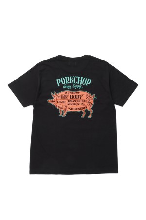 PORK BACK TEE / BLACK x GRAY ORANGE
