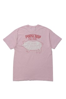 PORK BACK TEE / PINK x RED WHITE