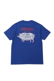 PORK BACK TEE / BLUE x BLACK WHITE