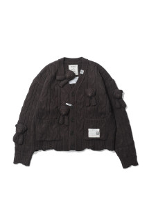 PINK HOUSE BEARS KNIT CARDIGAN - BLACK (C17CD500)
