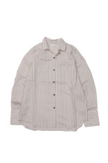 Opencollar Stripe Shirts -PINK (62620414)