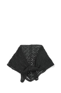 Crochet Triangle Scarf -CHARCOAL GRAY (62621034)
