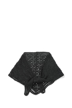 Crochet Triangle Scarf -CHARCOAL GRAY (62621034)