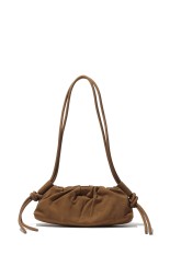 THE DUMPLING BAG - Suede Brown